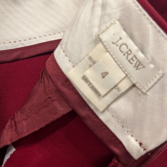 J. Crew red No. 2 Pencil cotton skirt SIZE 4 - Picture 3 of 4